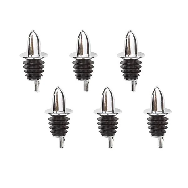 Jiggers  Chrome Regular Liquor Speed Pourer (Set of 6 piece)